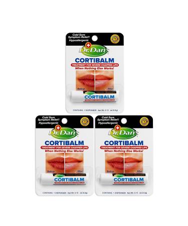 Dr. Dans CortiBalm Lip Balm for Chapped Lips - 0.14 Oz (3 pack). Personal Healthcare/Health Care