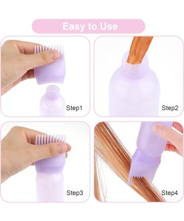 3 Pack Root Comb Applicator Bottle 6 Ounce Hair Oil Applicator Bottle for Hair Dye Applicator Brush with Graduated Scale Hairdressing Coloring Bottle Styling Tool - Buy Online on GoSupps.com