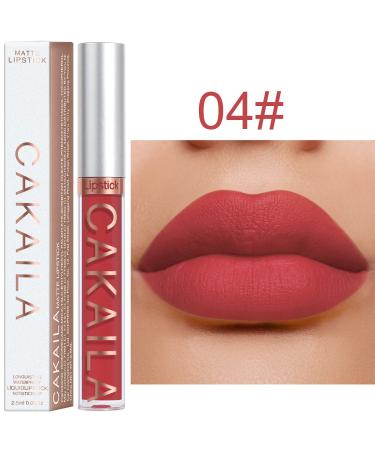 3Pcs Matte Liquid Lipstick Set - 24 Hour Long Lasting Waterproof Lip Stain Makeup - Dark Red & Nude Lip Gloss Kit for Women - Buy Online on GoSupps.com