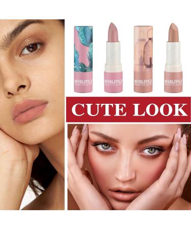 2PCS Mini Capsule Pills Lipstick Set Matte Lip Stain Long Lasting Waterproof Lip Gloss Kit Pill Shaped Lipstick Lip Balm Suit for Women Girls(02+04) - Buy Online on GoSupps.com