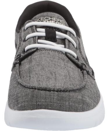 Skechers Women's Arch Fit Uplift Slip-On Boat Shoe Comfortable & Stylish 39 EU Black/White for International Shipping - Buy Online on GoSupps.com