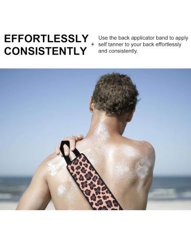 Leopard Pull Back Lotion Tan Mitt Applicator - Self Tanner Strip for Even Application & Moisturizing Fiber - Perfect for Back Tanning - Buy Online on GoSupps.com