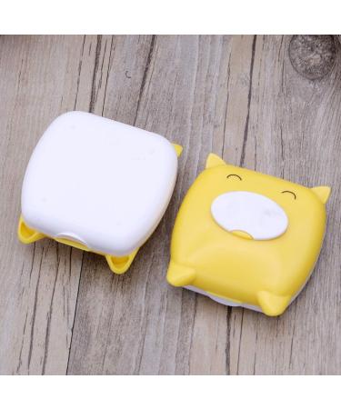 EXCEART 2pcs Cartoon Lens Case - Cute Yellow Contact Lens Storage Cases for Easy Travel and Organization - Buy Online on GoSupps.com