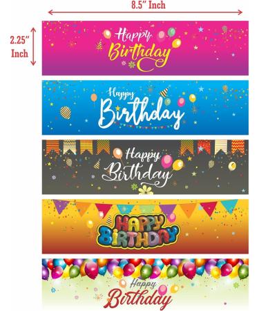 Happy Birthday Water Bottle Labels - Pack of 100 Wrappers for Party Decoration - Buy Online on GoSupps.com