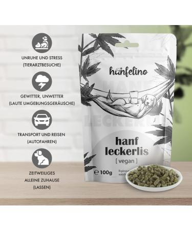 Natural Hemp Dog Treats 100g - Calming Biscuits for Stress Relief | Grain-Free Snacks - Buy Online on GoSupps.com