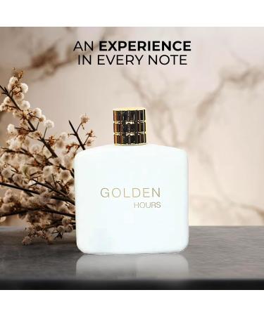 Golden Hours Sensual Woody Fragrance for Men | Long Lasting Cologne Aromatic Scent Eau de Parfum Natural Spray - Great Holiday Gift 3.4 Fl Oz/100 Ml - Buy Online on GoSupps.com