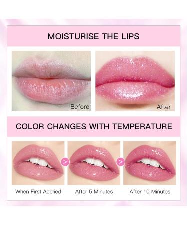 Shop Aderier 3PCS Glimmer Balm - Vegan pH Color Changing Lip Balm & Glitter Confetti | Hydrate & Plump Pink Shimmer Lipstick - International Shipping Available - Buy Online on GoSupps.com