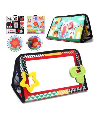 Shop Baby Sensory Cloth Book & Teething Ring | Tummy Time Toys for 0-6 Months - Perfect for Boys & Girls - Buy Online on GoSupps.com