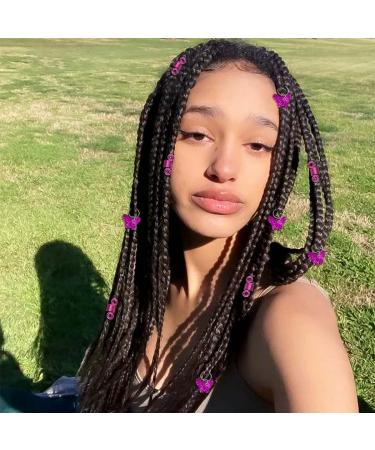 Formery Pink Butterfly Hair Jewels for Braids - 20PCS Spiral Loc Jewelry for African Coiling Dreadlock Accessories - Buy Online on GoSupps.com