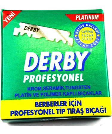 Premium Men's Razor Set with 100 Half Derby Blades & Leather Pouch - Ideal for Barbers & Hairdressers - International Shipping Available - Buy Online on GoSupps.com