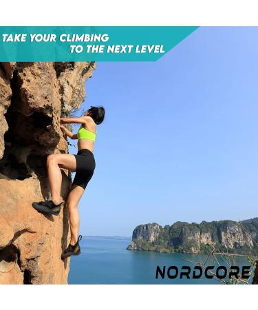 Northcore Climbing Shoes - Lightweight Breathable Men & Women Hiking Shoes - Non-Slip Double Strap Closure Tight-Fitting 44 EU Black - Buy Online on GoSupps.com