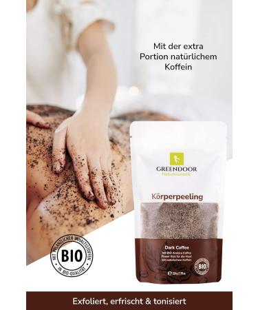 Greenendoor Natural Cosmetics | Vegan Body Peeling Coffee 220g - Anti-Aging Organic Arabica No Microplastics Cellulite Treatment - Buy Online on GoSupps.com