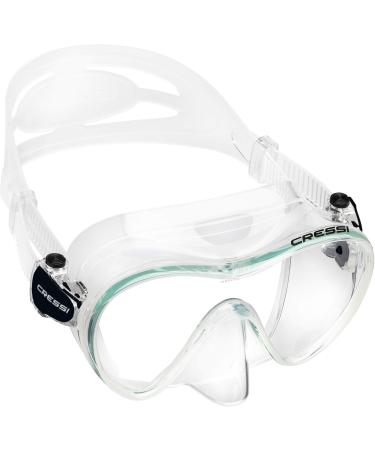 Cressi F1, Scuba Diving Snorkeling Frameless Mask - Perfect Seal Silicone Skirt - Cressi: Quality Since 1946 Clear/Clear/Black - Buy Online on GoSupps.com
