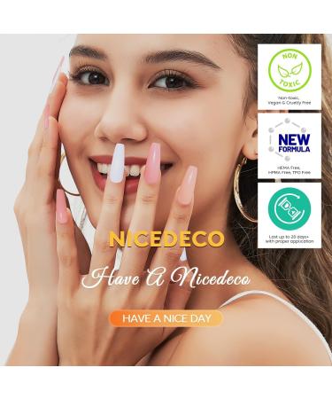 Nicedeco 8 in 1 Builder Base Strengthening Gel 2x15ml UV/LED Clear Building Nail Gel in a Bottle for Hard Strong Nails Tips & Extensions Gel Polish Nail Repair Nail Strengthen SET2-8 - Buy Online on GoSupps.com