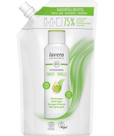 lavera Family Care Shampoo Refill Sachet - silicone-free - Gentle cleansing & Pleasant freshness - vegan - natural cosmetics - 500 ml