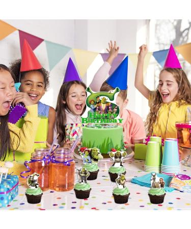 25pcs Monster Shrek Cupcake Topper Picks Boy Children Party Decoration Shrek Party Favors Kid's Birthday Party cake Decoration Supplies - Buy Online on GoSupps.com