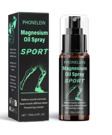 Magnesium Spray 100% Pure Dead Sea Magnesium Oil for Fast Relief Designed for People on Their Feet All Day and Fitness Enthusiasts 75ml 2.6 Fl Oz (Pack of 1)
