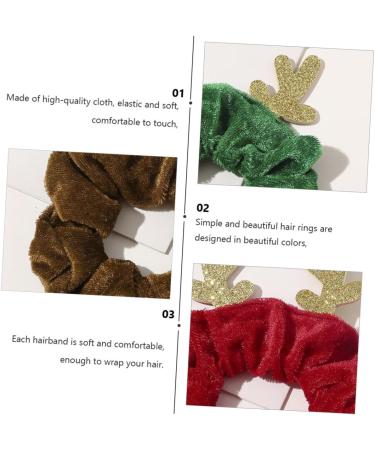 Beaupretty Christmas Hair Rope Christmas Hair Tie Womens Hair Bands Hair Accessory for Girls Stretch Headbands for Women Thick Hair Ties Girls Hair Ties Miss Elastic Band Fabric Elk - Buy Online on GoSupps.com