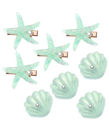 8 Pieces Starfish Hair Clip Shell Pearl Hair Barrettes Resin Mermaid Hair Accessories for Women and Girls Beach Wedding Party - Buy Online on GoSupps.com