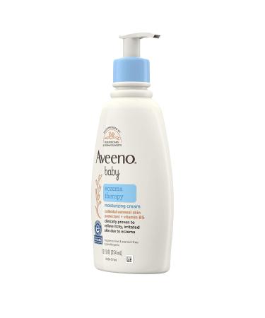 Aveeno Baby Eczema Therapy Cream | Natural Oatmeal & Vitamin B5 | Paraben & Steroid-Free | 12 fl. oz - Buy Online on GoSupps.com