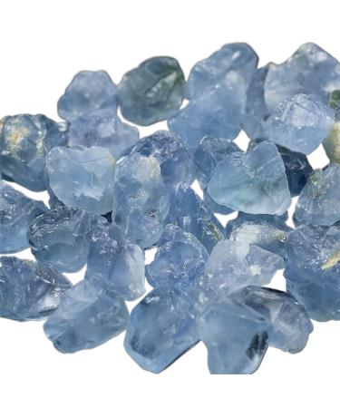 1kg/2.2LB Bulk Natural Blue Celestite Quartz Crystals Cluster Stones Home Room Decoration Druzy Geode Wholesale (Color : Celestite Chips Size : 1kg Bulk) 1kg Bulk Celestite Chips