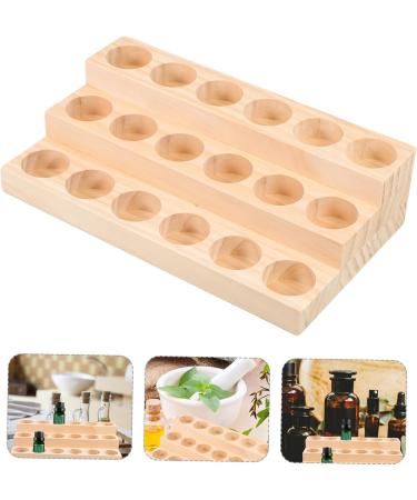 Exceart Essential Oils Storage Box - Wooden Aromatherapy Bottle Holder & Nail Polish Stand - Buy Online on GoSupps.com