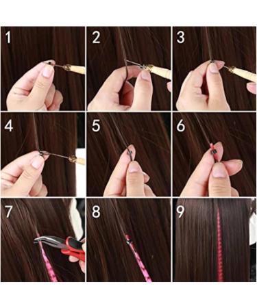 Feather Hair Extension Feather for Hair Extensions Synthetic Long Colored Overhead Strands of Hair Accessories Rainbow Hairpiece for Women Synthetic Feathers Hair Extension Set (Color : 4 Size : 16 16inch 40cm 4 - Buy Online on GoSupps.com