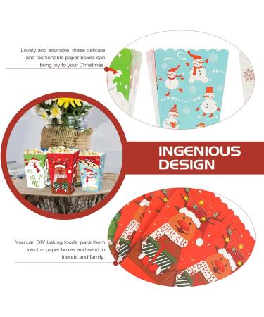 ULTECHNOVO 24 Pcs Christmas Popcorn Box Popcorn Treat Boxes Christmas Goodie Bags Christmas Popcorn Bags Christmas Candy Favor Boxes Holiday Present Boxes Snack Bag Paper Storage Box Dessert 1 count (Pack of 1) Colorfulx2pcs - Buy Online on GoSupps.com