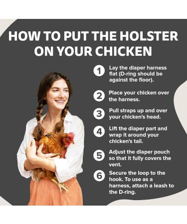Hen Holster Wrap-Around Chicken Diaper with Removable Liner Extra Large Gray XL Gray - Buy Online on GoSupps.com