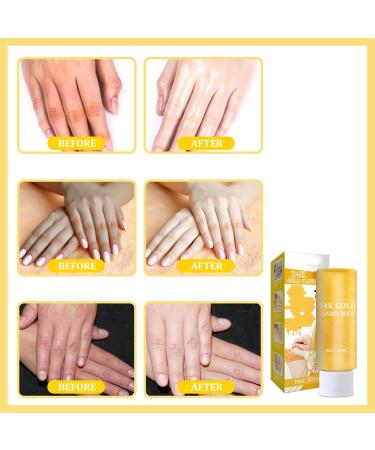 Honey Peel Off Hand Mask Moisturizing Repair Hand Mask 24K Gold Hand Mask Exfoliating Hand Mask Repair for Rough Skin for Men & Women (2pc) - Buy Online on GoSupps.com