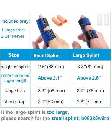 Trigger Finger Splint for Pain Relief & Support - Ideal for Sport Injuries, Basketball, Senior Tendon Release - Blue - Buy Online on GoSupps.com