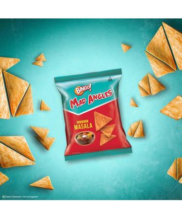 Bingo! Mad Angles Corn-Based Crunchy Chips Perfect for Snacking (Pack Of 4) Delicious Tasty And Twisty Treat Sold By Kidzbuzz (Bingo Mmmmm Masala) - Buy Online on GoSupps.com