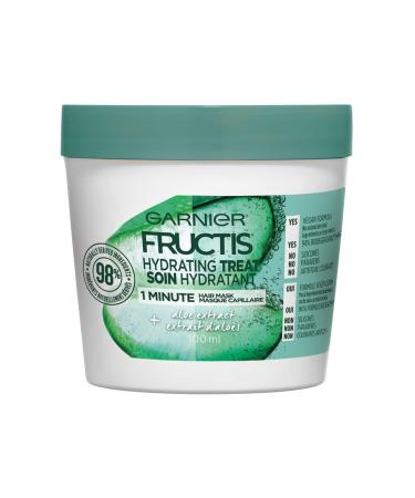 Garnier Fructis Hydrating 1 Minute Hair Mask with Aloe Extract 3.4 fl oz (Pack of 3)
