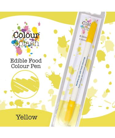Yellow Edible Food Coloring Pen, Dual Tip Icing & Paint Marker for Cakes & Cupcakes - 2ml - Buy Online on GoSupps.com