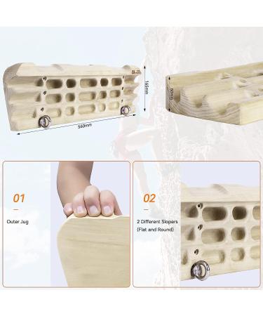 Premium Rock Climbing Hangboard with Jugs, Edges, Slopers, and Pockets - CJ-HB2112BX - Buy Online on GoSupps.com