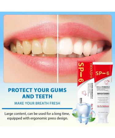 SP-6 Ultra Whitening Toothpaste - Probiotic Brightening & Deep Cleaning Care (2PCS) - International Shipping Available - Buy Online on GoSupps.com