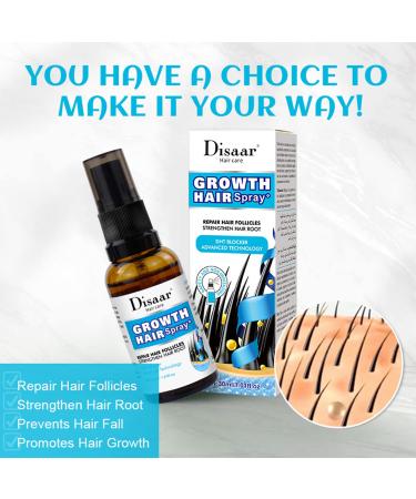 Growth Hair Oil Spray - Repair Follicles & Strengthen Roots | DHT Blocker | Nourishing 30ml - Buy Online on GoSupps.com