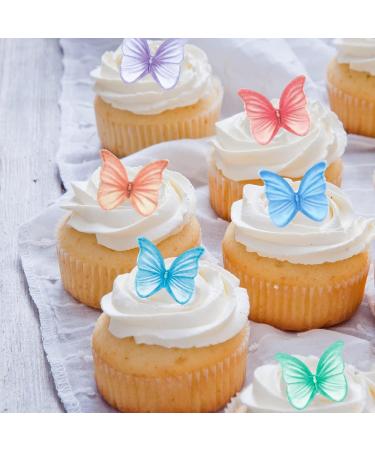 Buy 48 Edible Butterflies for Cake Decoration | Catelves | Perfect for Cake Toppers & Tortendeko - Buy Online on GoSupps.com