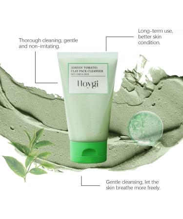 Green Tomato Clay Mask - Green Tomato Face Cleanser - Clean and Clear Cleanser - Face Wash for Dry Skin & Acne Prone Skin - Deep Pore Cleansing Hydrating & Moisturizing - Buy Online on GoSupps.com
