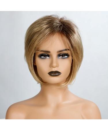YXSHZ Fluffy Short Blonde Bob Wig for Women - Natural Look Synthetic Hair 13 Inch 150g - Buy Online on GoSupps.com