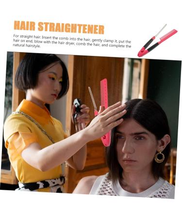 NOLITOY Professional Straightening & Curling Comb | Flat Iron Hair Tool & Knotty Comb for Women | Stylish Household Accessory 23.5x3x2CM - International Shipping Available - Buy Online on GoSupps.com