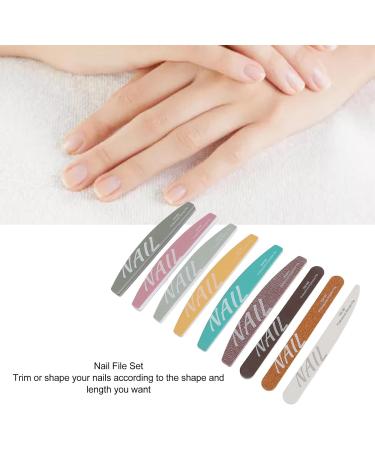 9 Piece Professional Nail File Set for Acrylic Nails Efficient Manicure Tools with Sand Strip Set for Nail Care - Buy Online on GoSupps.com