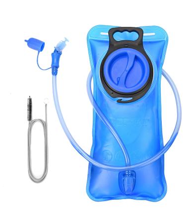 Hydration Bladder 2 Liter Leak Proof Water Reservoir with Flexible Brush Military Large Opening Water Storage Bladder Bag BPA Free Hydration Pack Replacement for Hiking Biking Running Climbing Cycling
