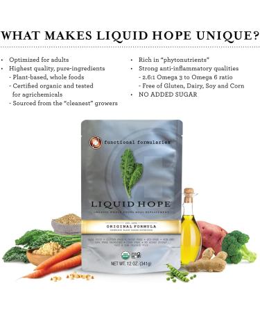 Organic Liquid Hope Tube Feeding Formula 12oz Pouch - Nutritional Meal Replacement Supplement, Original Formula - Pack of 1 - Buy Online on GoSupps.com