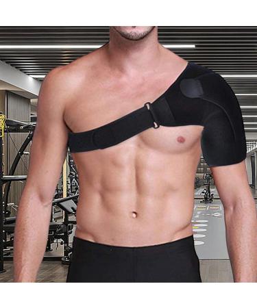 MagiDeal Adjustable Shoulder Support Brace for Men & Women - Shoulder Stability & Pain Relief Black - Buy Online on GoSupps.com
