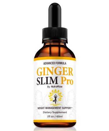 Ginger Slim Pro Weight Loss Drops- Official Ginger Slim Pro Drops All-Natural Liquid Formula to Support Active Lifestyle Fitness and Overall Health Premium GingerSlim Pro Gotas (30 Servings)