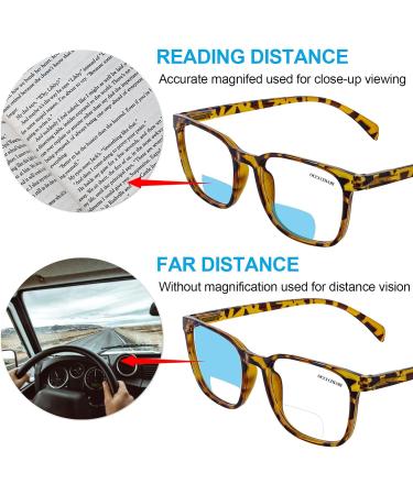 OCCI CHIARI XL Blue Light Blocking Bifocal Reading Glasses for Men - 1.5x Transition Readers in Brown | International Shipping Available - Buy Online on GoSupps.com