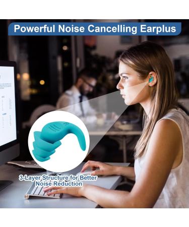 3 Pairs Noise Cancelling Ear Muffs for Sleeping & Study | Reusable Silicone Earplugs for Concerts & Travel - Black & Blue - Buy Online on GoSupps.com