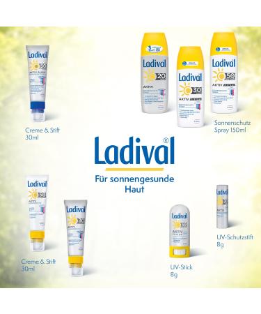 Ladival Active UV Protection Pen LSF 30 | Lip Care with UVA & UVB Waterproof Natural Oils & Vanilla Flavor 4.8g - Buy Online on GoSupps.com