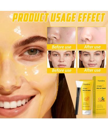 Dongcill Facial Mask with Turmeric and Vitamin C Set Vitamin C PeelOff Mask + Turmeric Facial Cleanser Cleansing Foam for a Radiant Complexion Against Dark Spots Against Acne - Buy Online on GoSupps.com